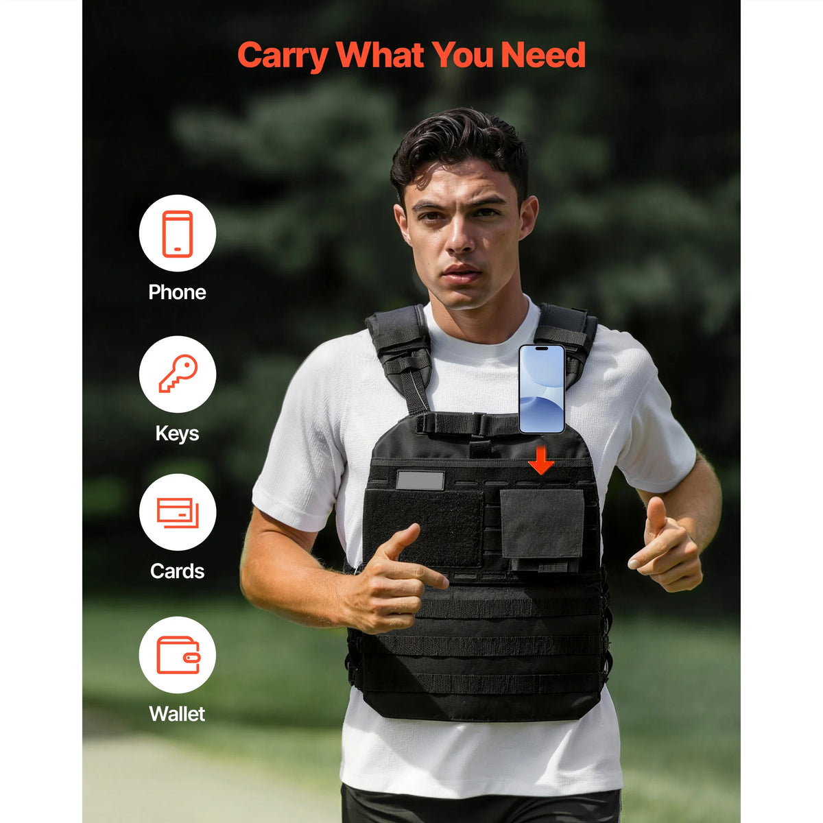 Weighted Vest With Shoulder Pads And Reflective Stripe