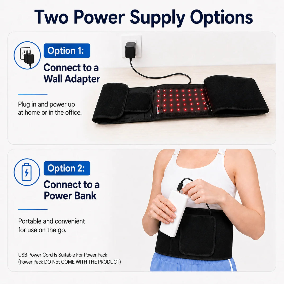 Red Light Therapy Belt 660nm 850nm Near Infrared Massage