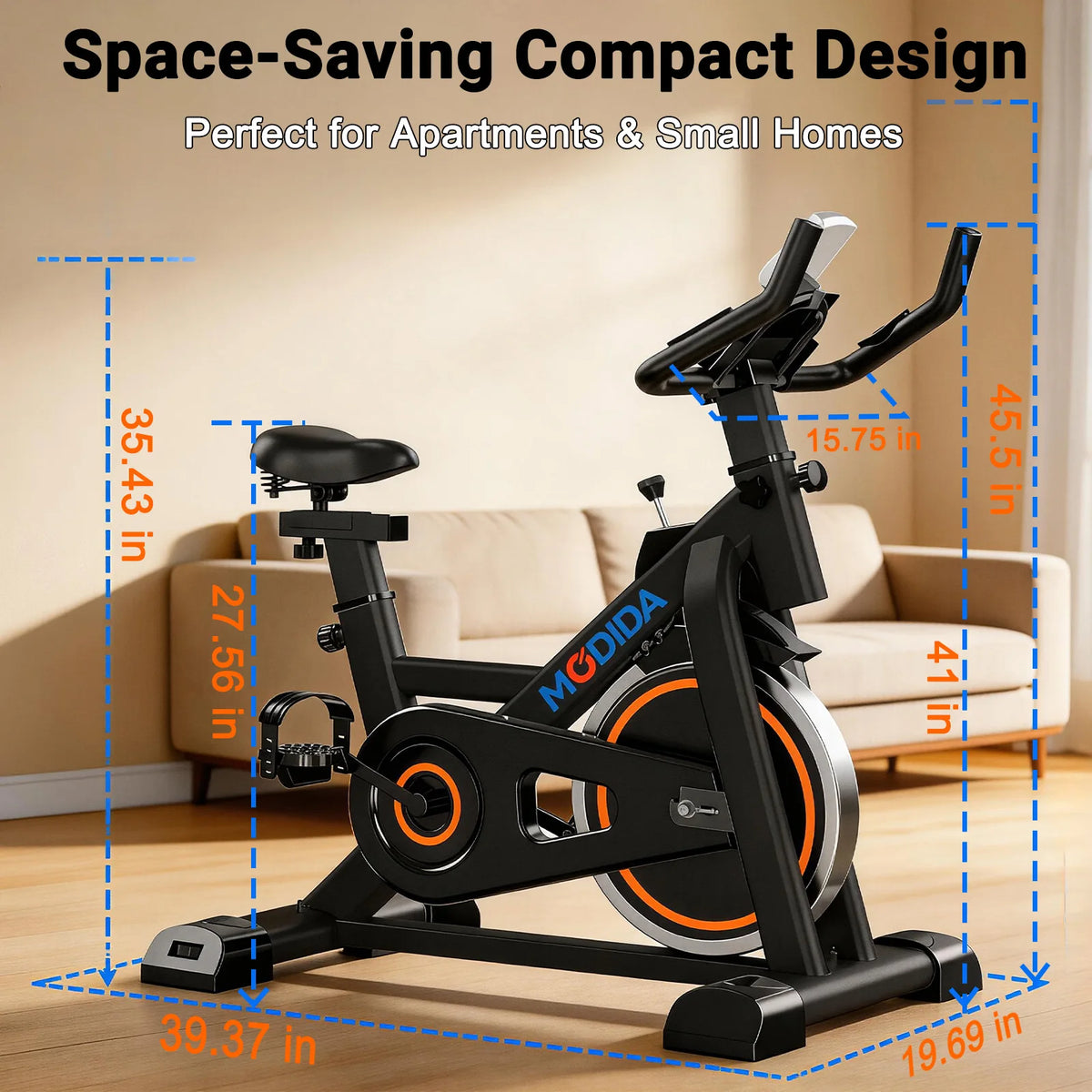 Magnetic Indoor Spin Bike With Bluetooth Speaker