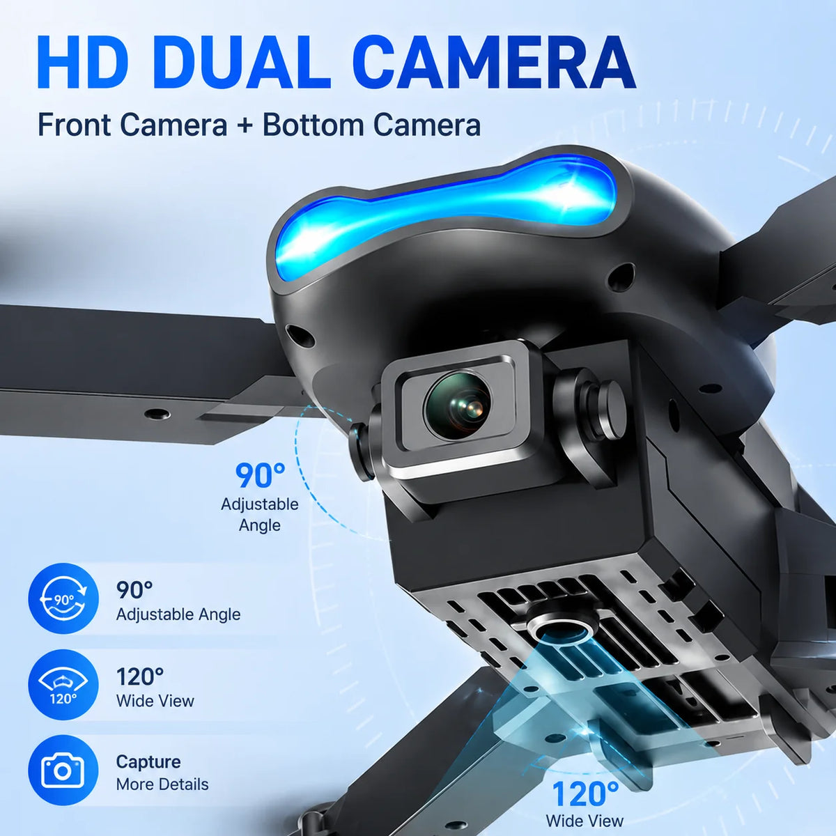 ZNLYRION Dual Camera FPV Drone With Optical Flow