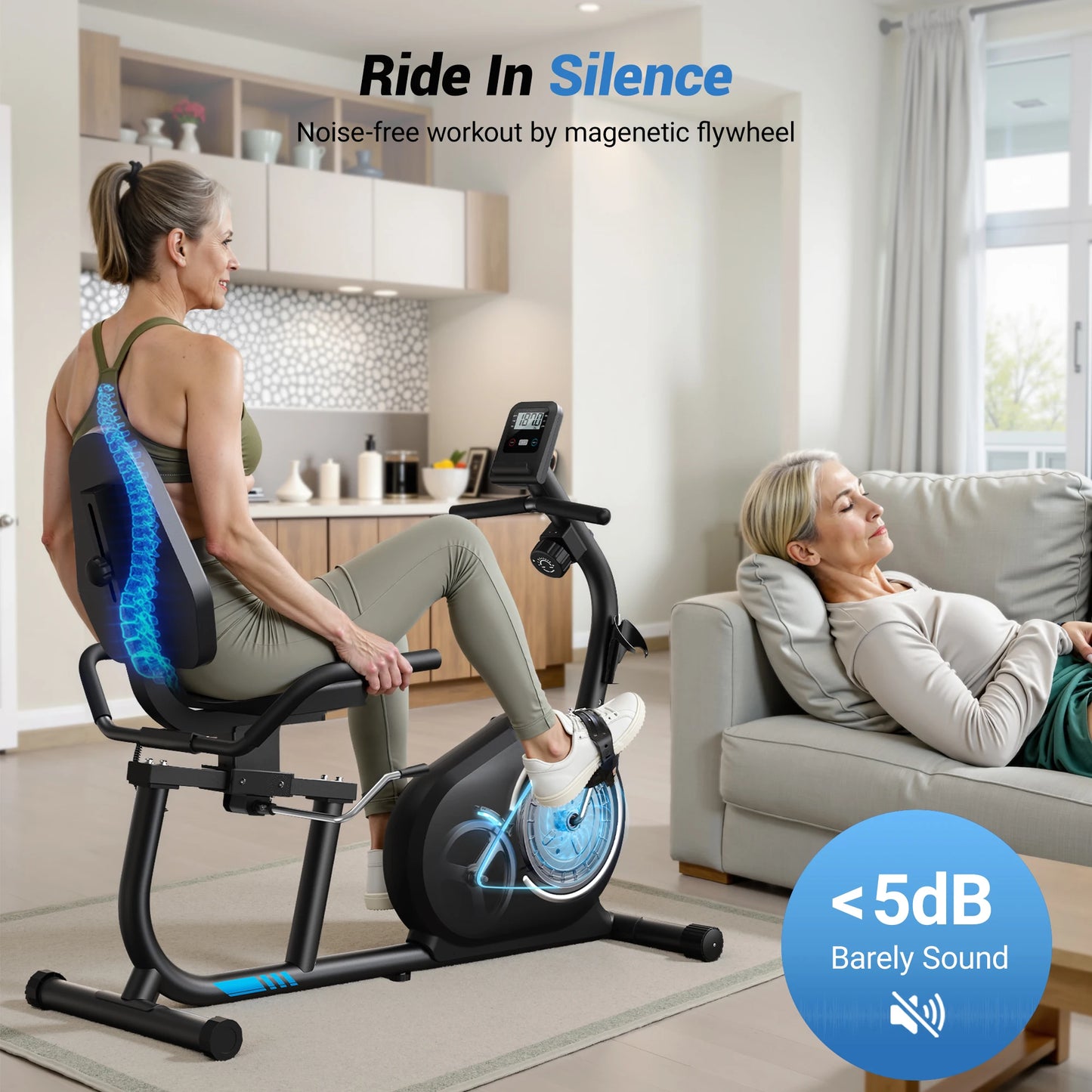 Merach Foldable Recumbent Exercise Bike