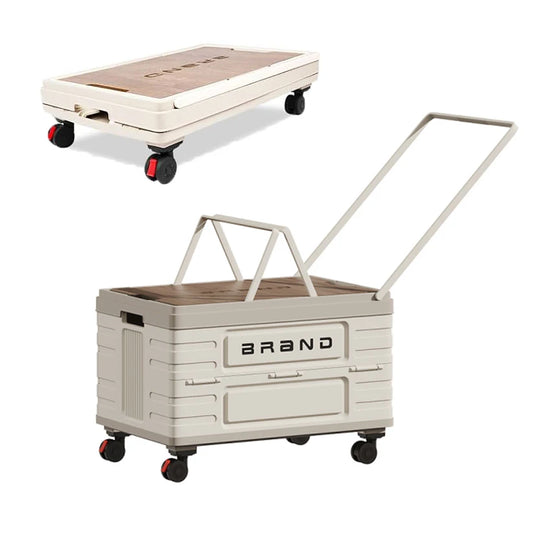 Heavy Duty Foldable Mobile Storage Cart 4 Silent 360 Wheels