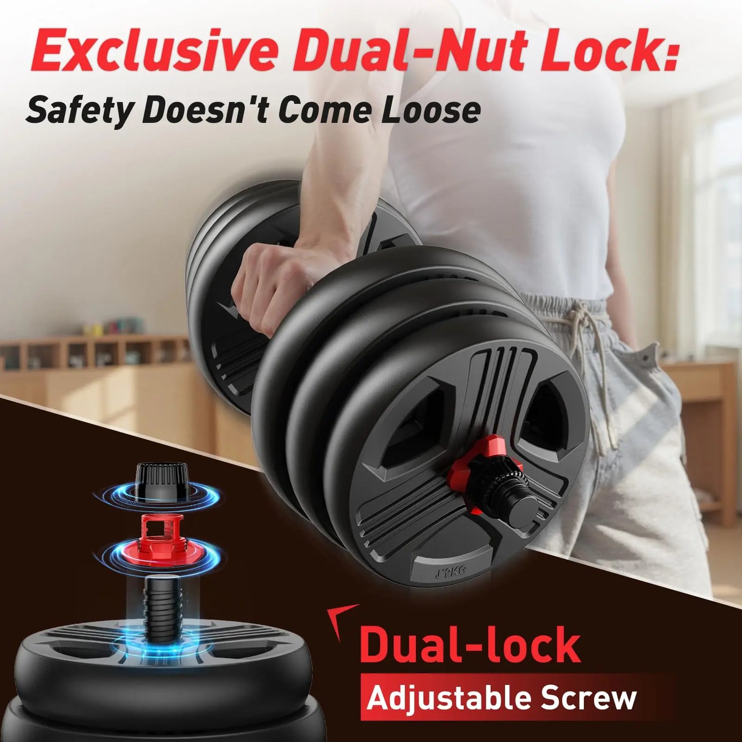 FED Fitness 5-in-1 Adjustable Dumbbell Set