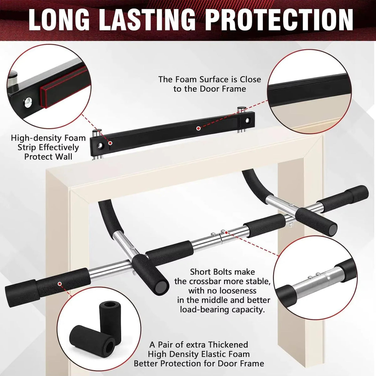 Adjustable Doorway Pull Up Bar for Home Workouts