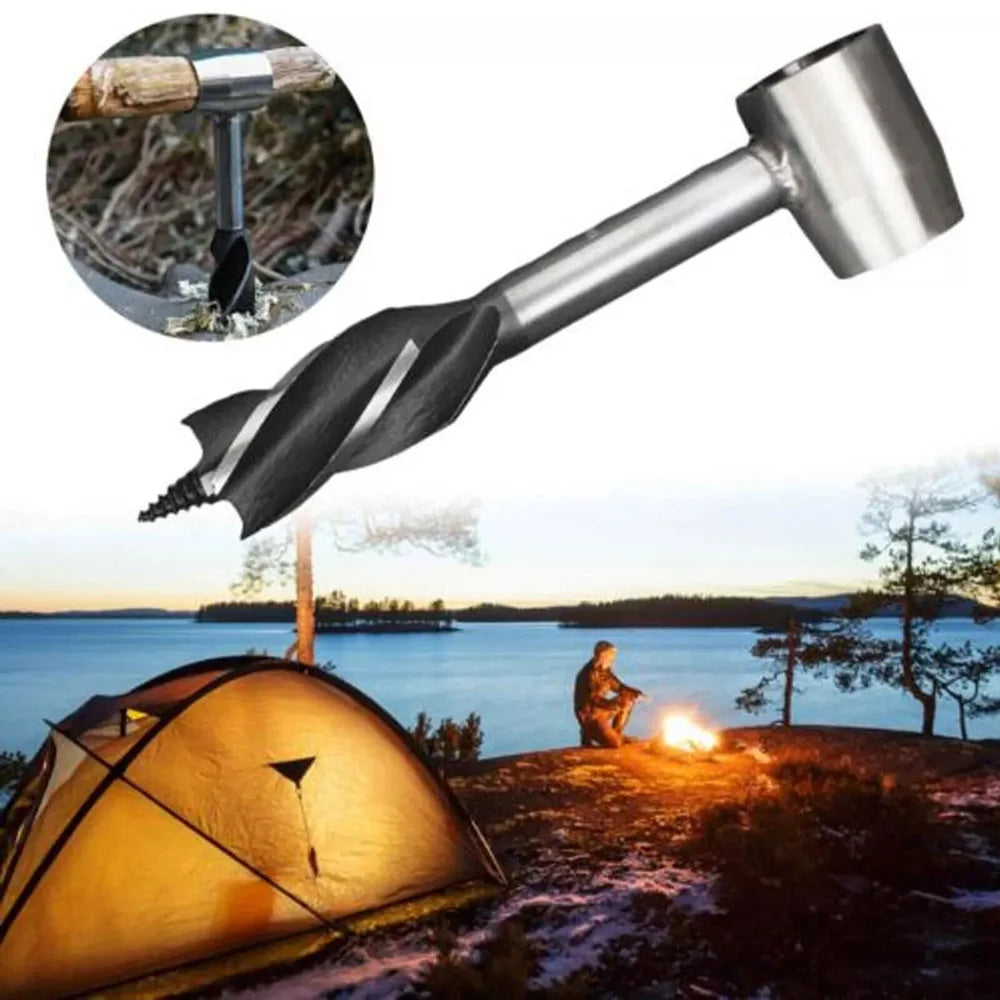 Manual Wood Auger Hand Drill for Camping and Survival