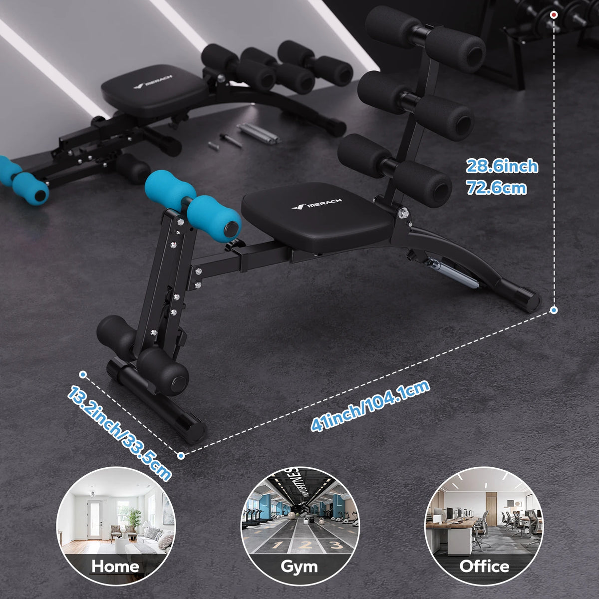 Merach Ab Machine Multi-Functional Sit Up Bench