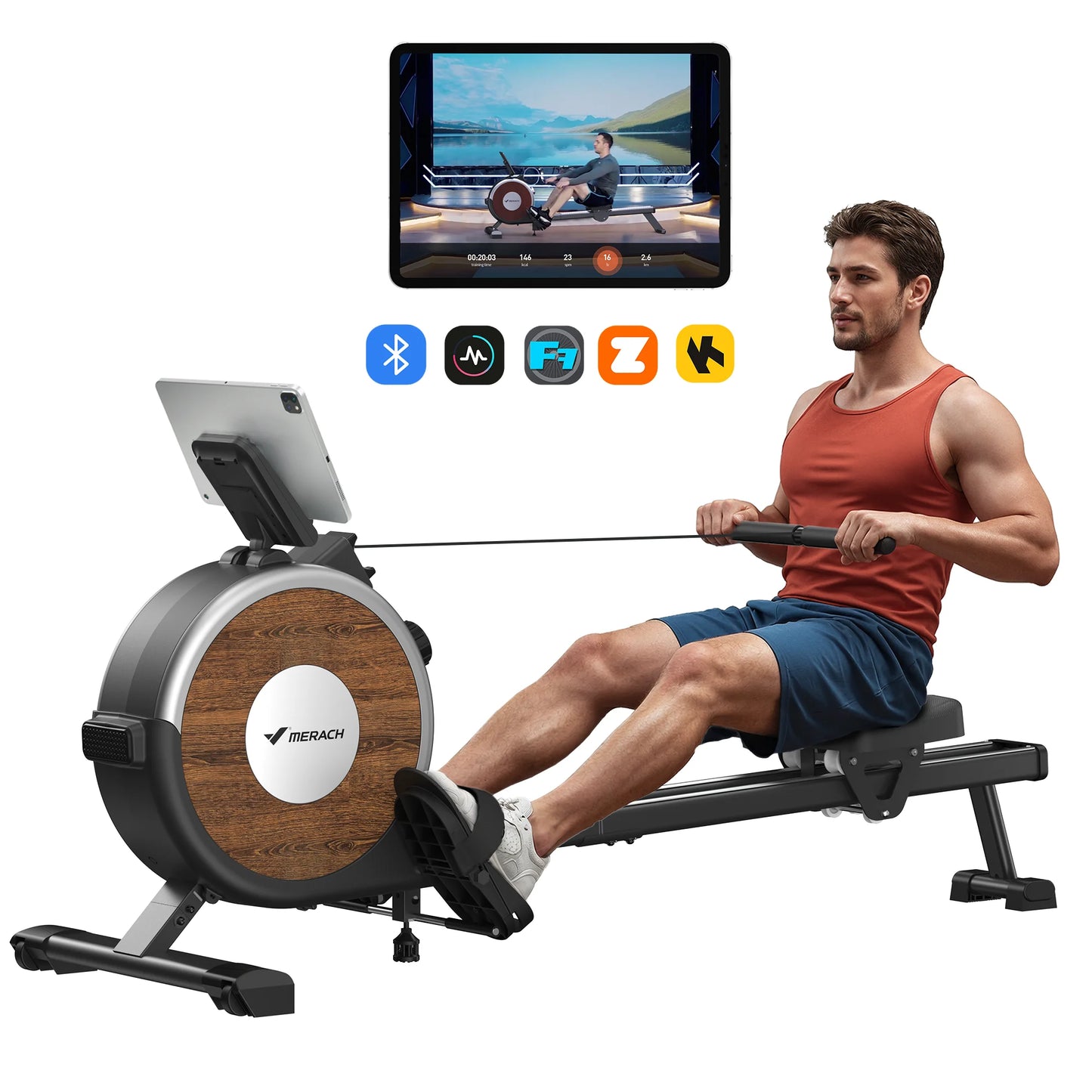 Merach Magnetic Rowing Machine 16 Levels Home Fitness