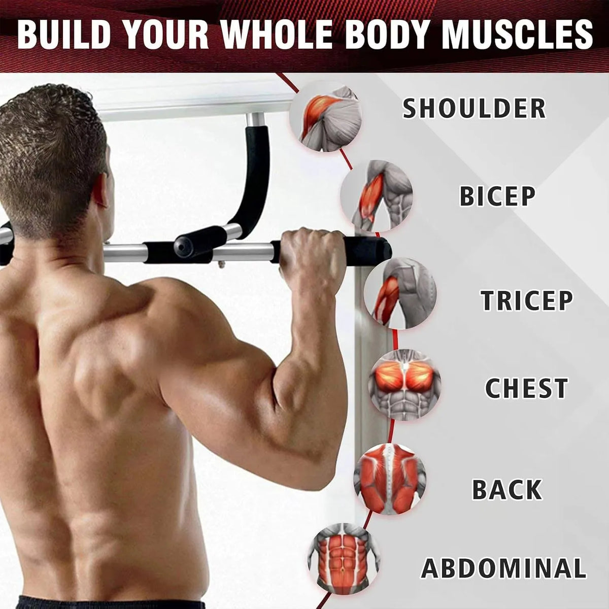 Adjustable Doorway Pull Up Bar for Home Workouts