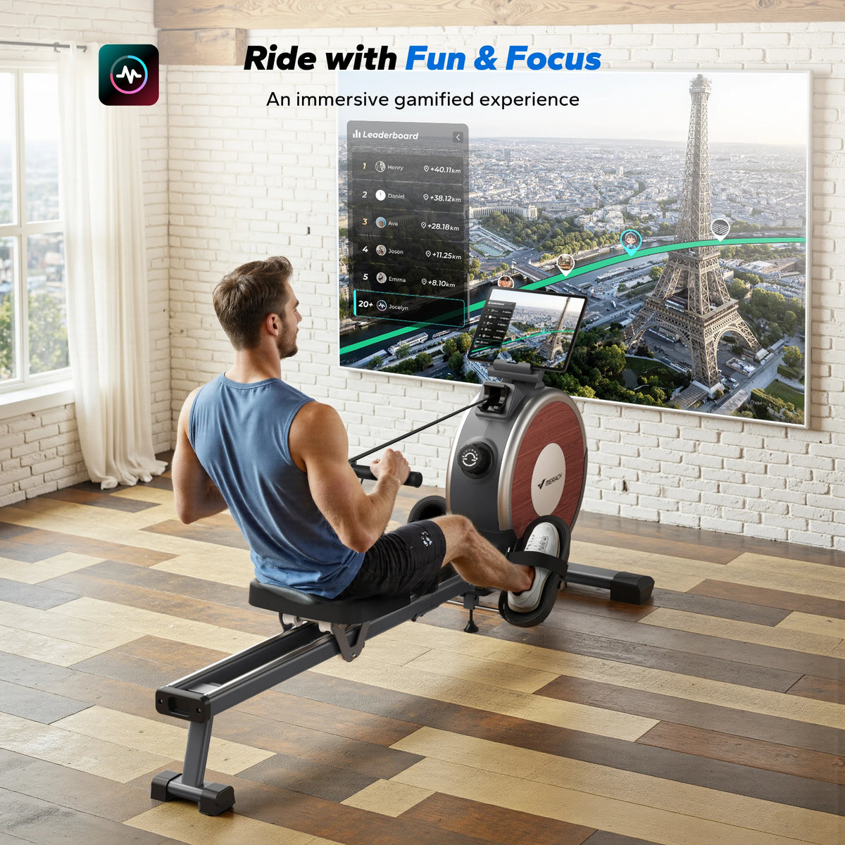 Merach Magnetic Rowing Machine 16 Levels Home Fitness