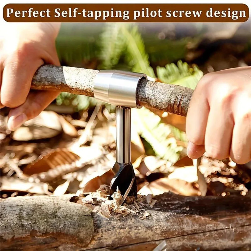 Manual Wood Auger Hand Drill for Camping and Survival