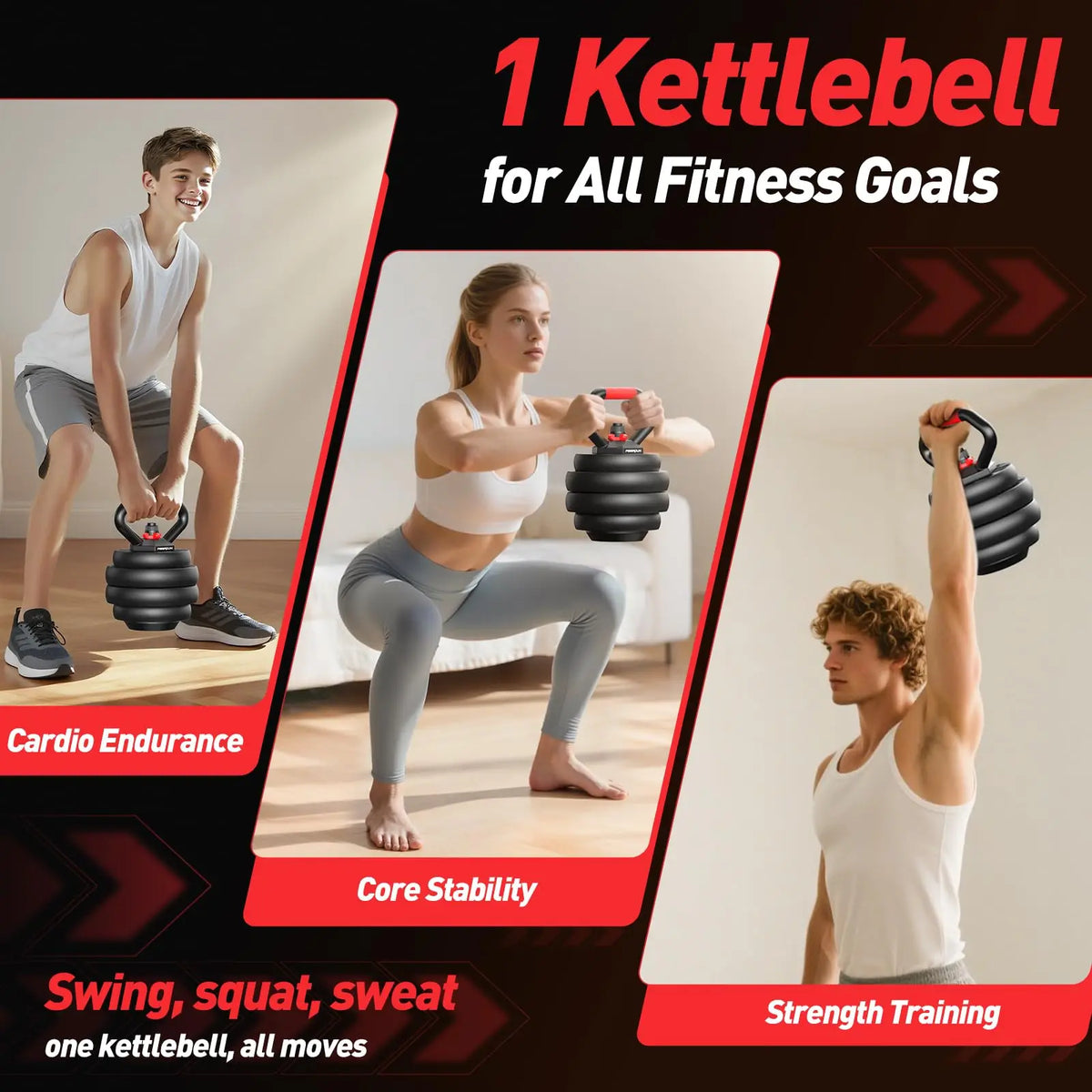 FED Fitness 5-in-1 Adjustable Dumbbell Set