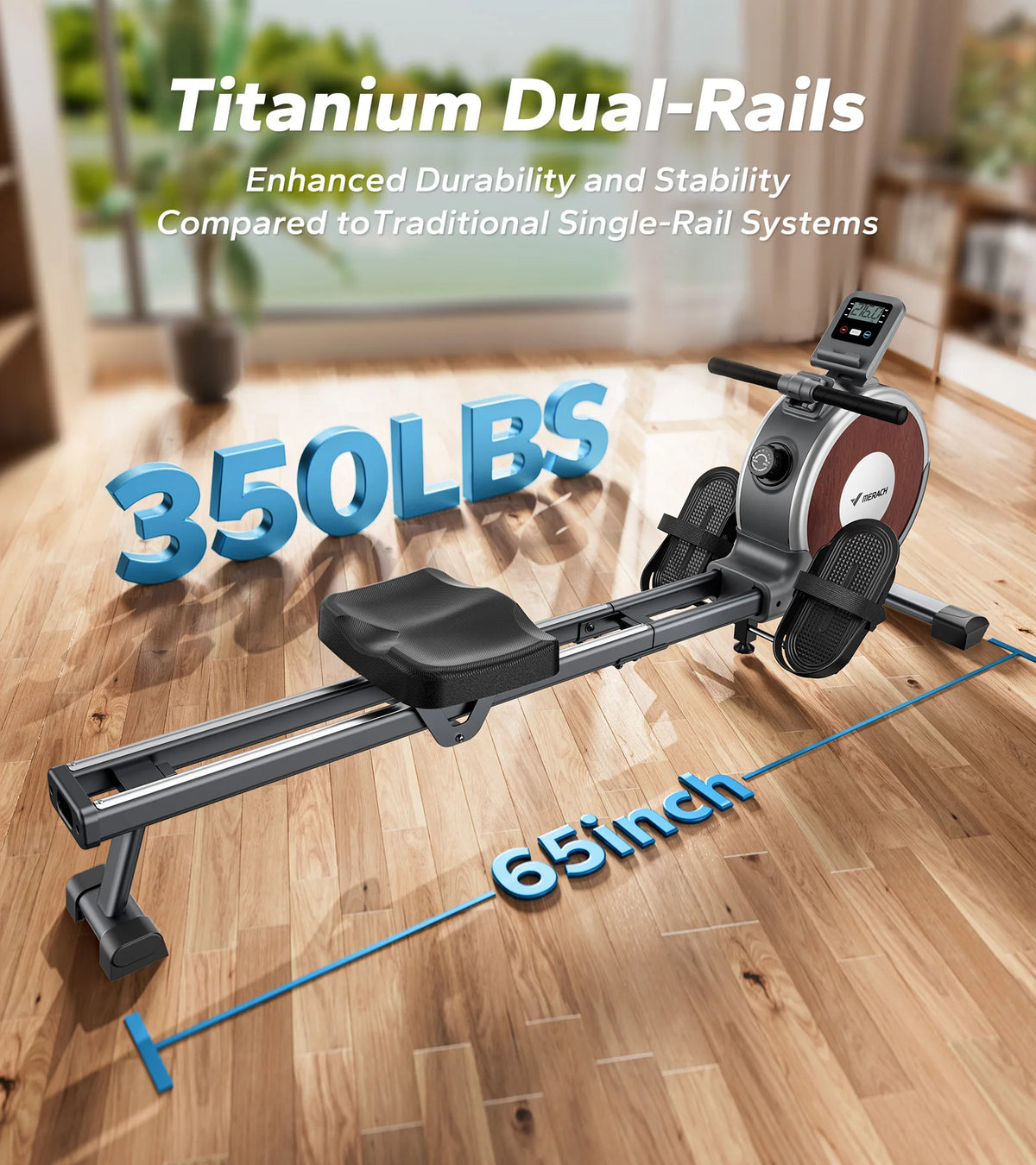 Merach Magnetic Rowing Machine 16 Levels Home Fitness