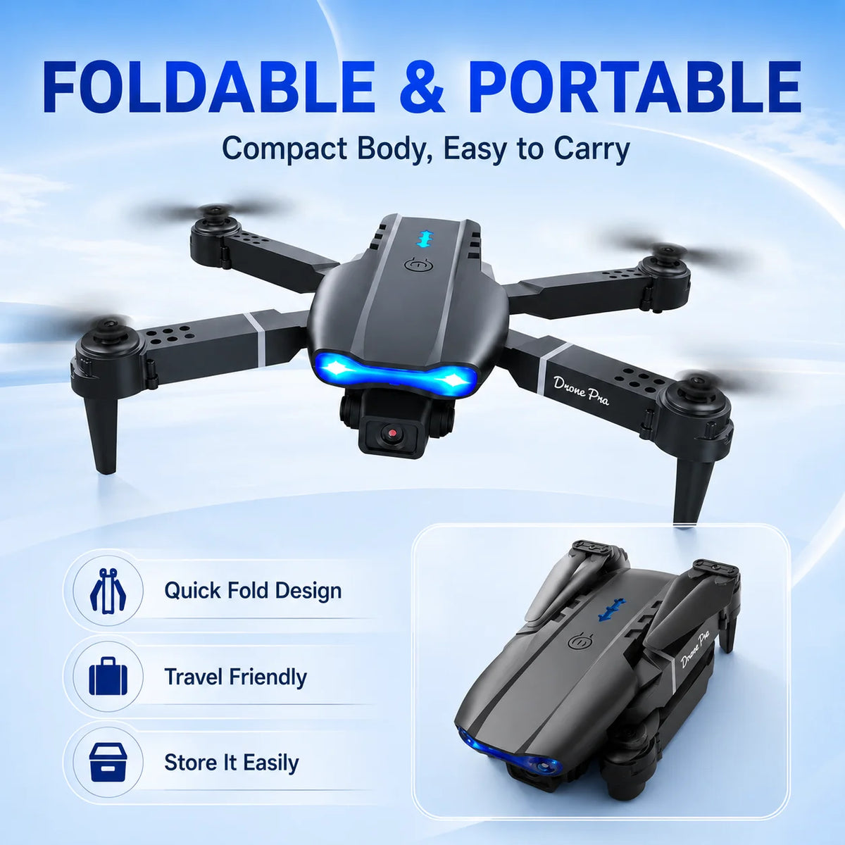ZNLYRION Dual Camera FPV Drone With Optical Flow