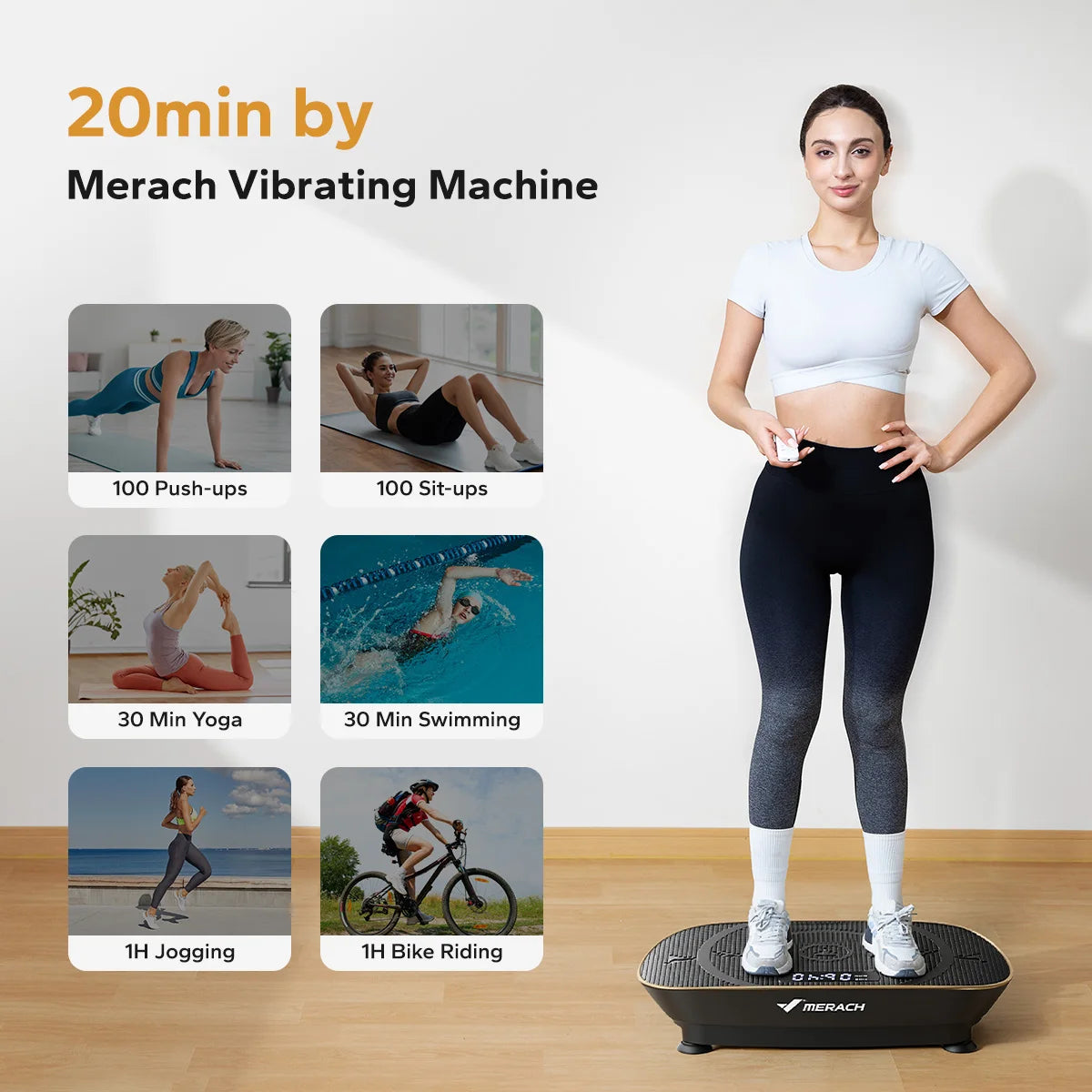 MERACH Whole Body Vibration Plate Exercise Machine