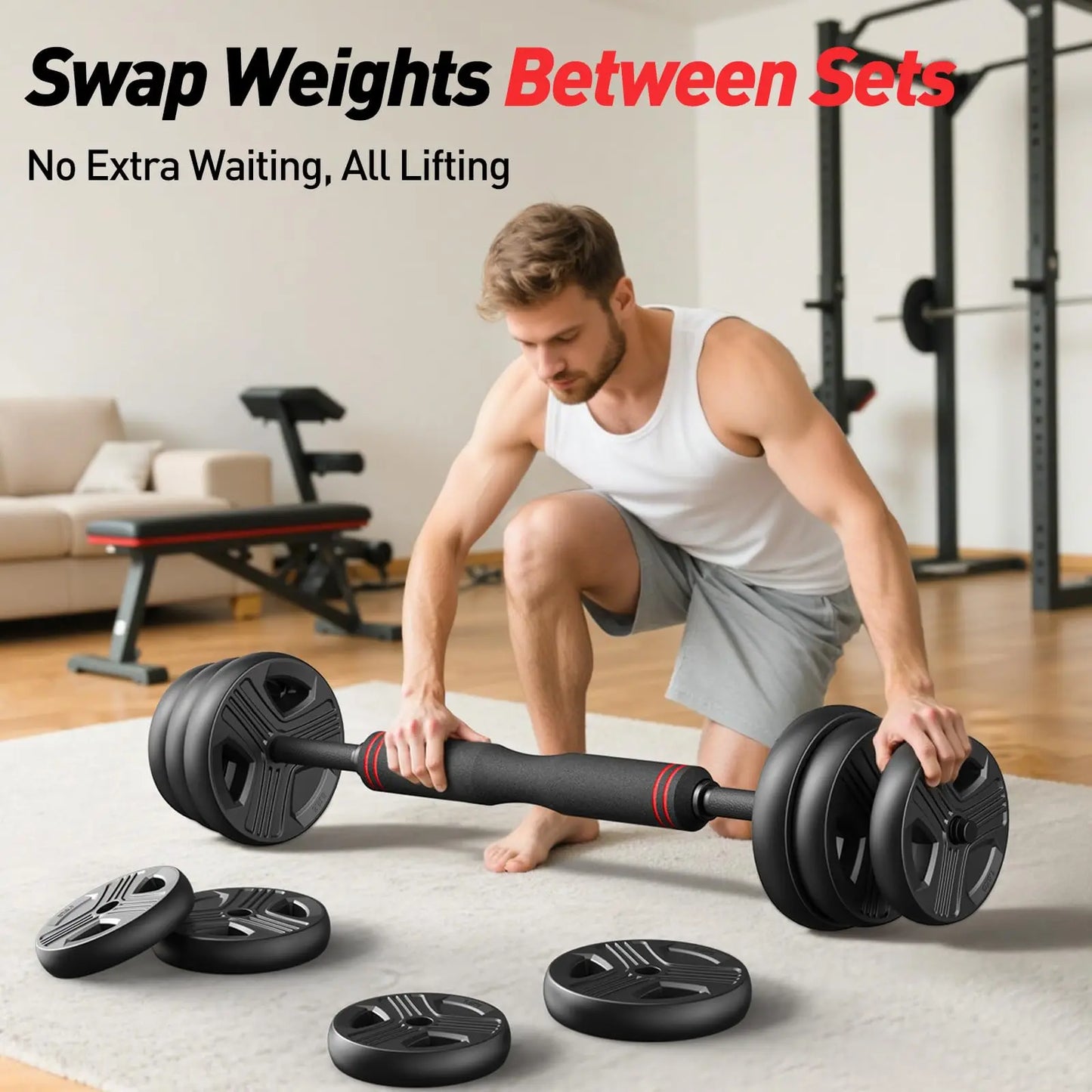 FED Fitness 5-in-1 Adjustable Dumbbell Set