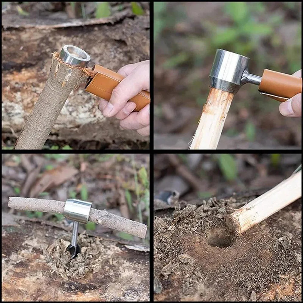 Manual Wood Auger Hand Drill for Camping and Survival