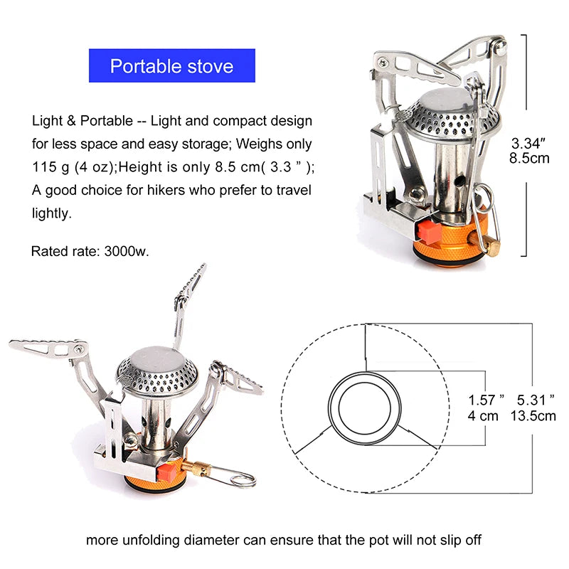 Widesea Outdoor Camping Cookware Set Portable Aluminum Pot