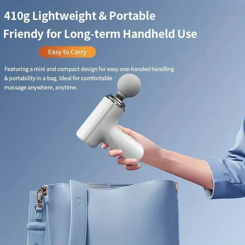 Portable Electric Fascia Massage Gun With 4 Heads 6 Speeds