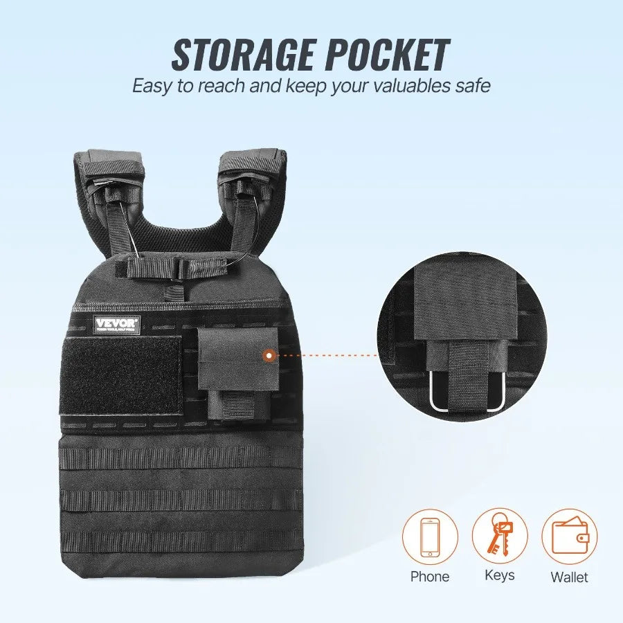 40Lb Adjustable Weighted Vest For Men And Women Workout