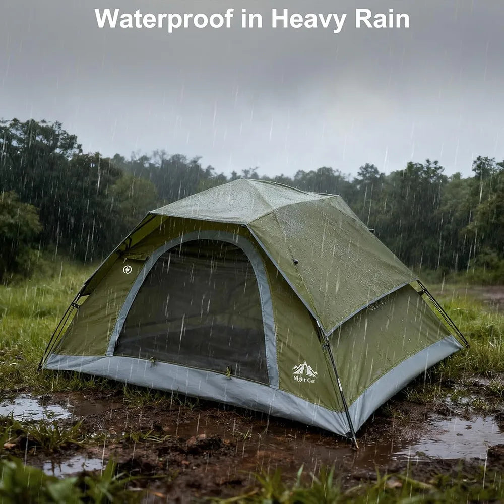 Night Cat Double Layer Camping Tent Lightweight Waterproof