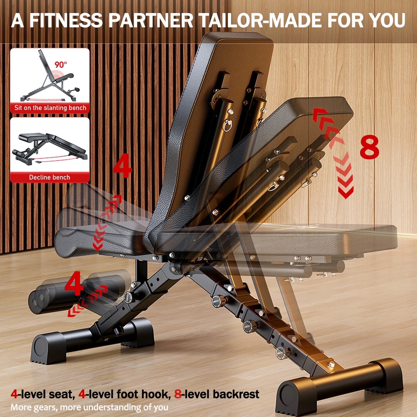 Adjustable Foldable Weight Bench For Full Body Workout