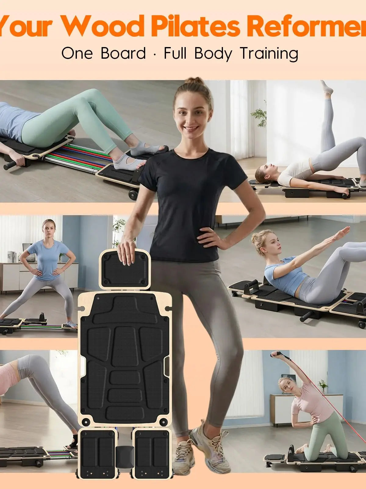 Five In One Pilates Reformer Home Training Board