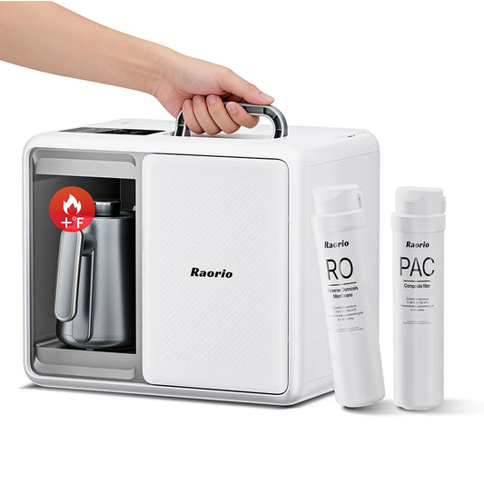 Countertop Reverse Osmosis Water Filter System with Detachable Kettle, Portable RO Purifier for Home & RV, Instant Hot Water