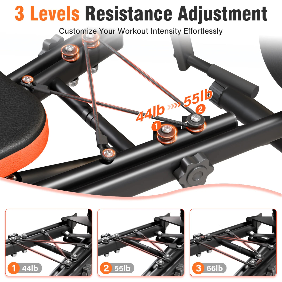 Foldable Dual Motion Hip and Thigh Trainer Machine