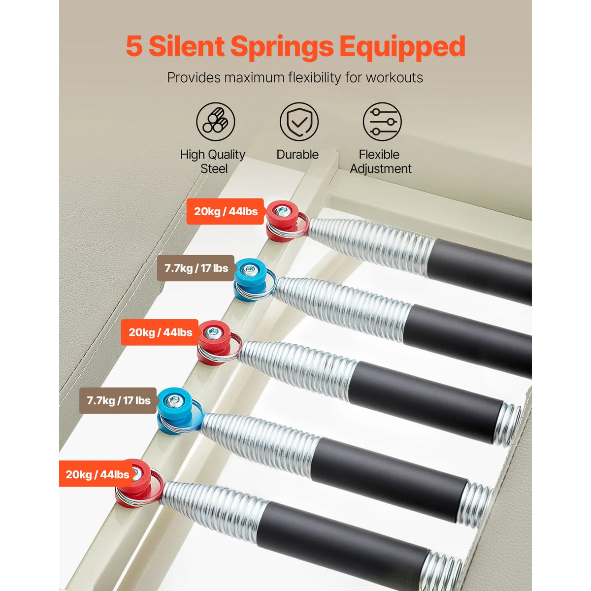 Foldable Pilates Reformer Machine for Home Workouts