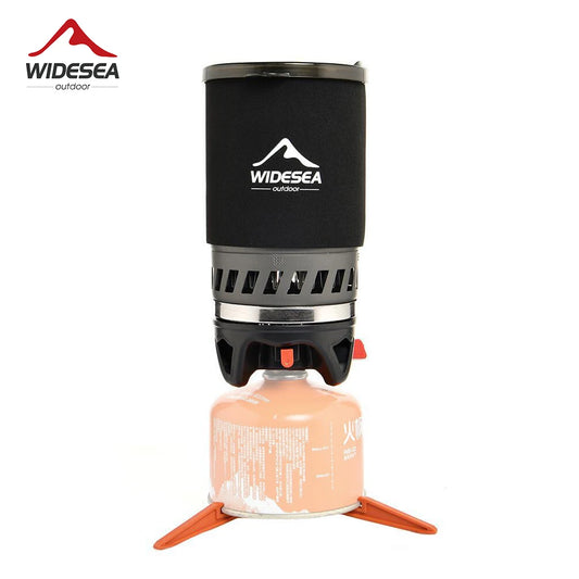 Widesea Portable Camping Gas Stove With Heat Exchanger Set