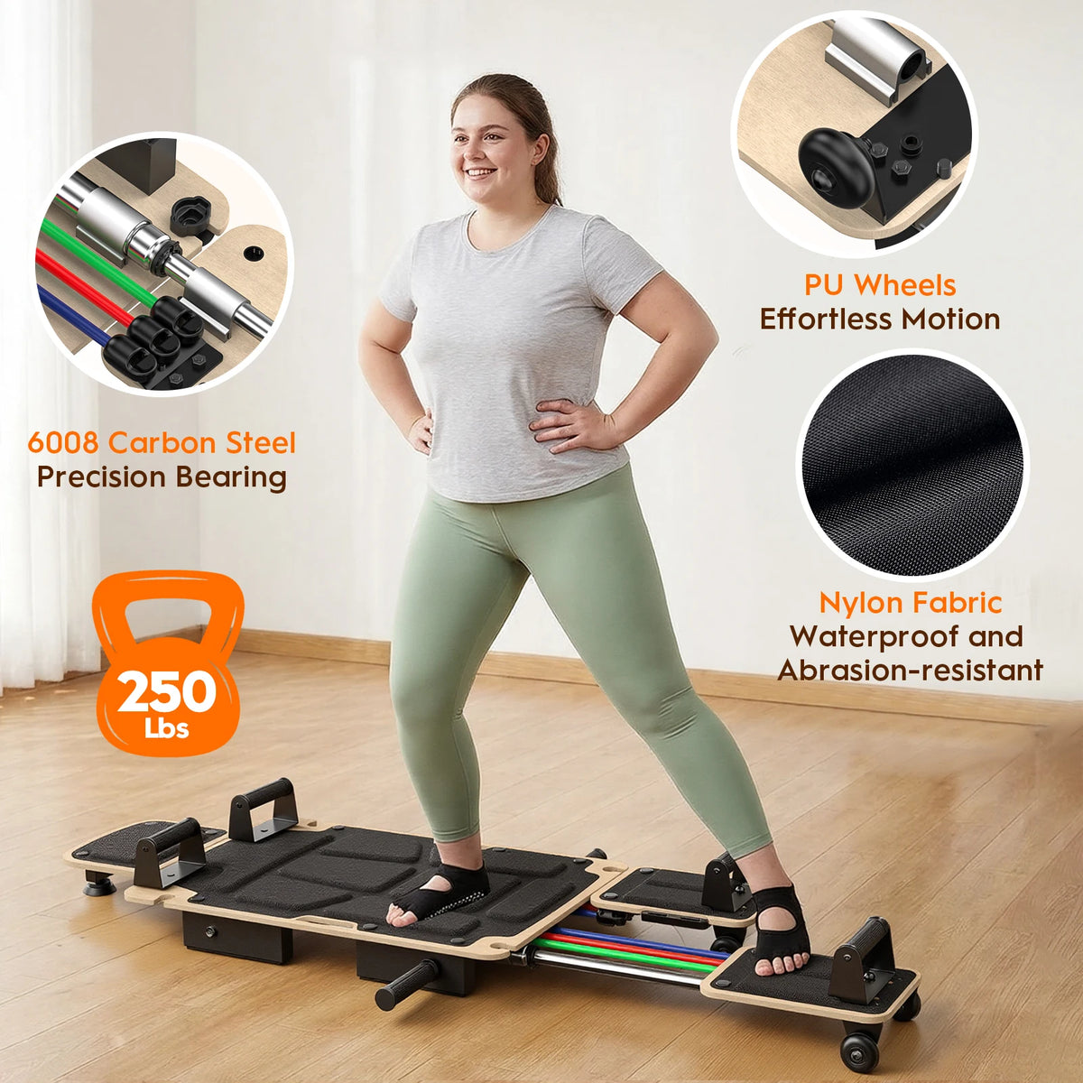 Five In One Pilates Reformer Home Training Board
