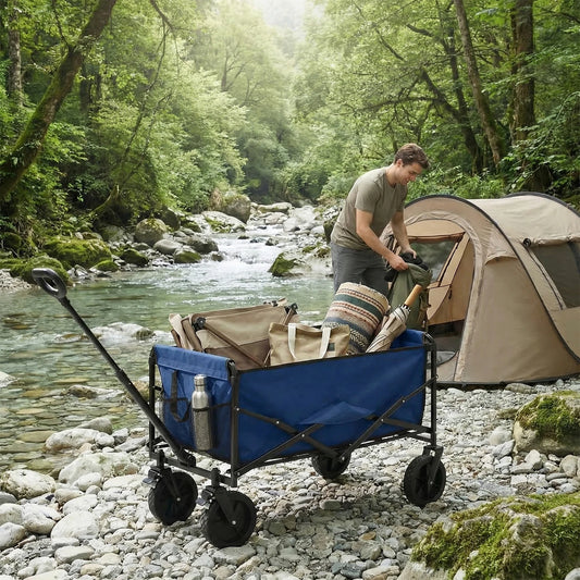 JHK Heavy Duty Folding Utility Wagon For Camping