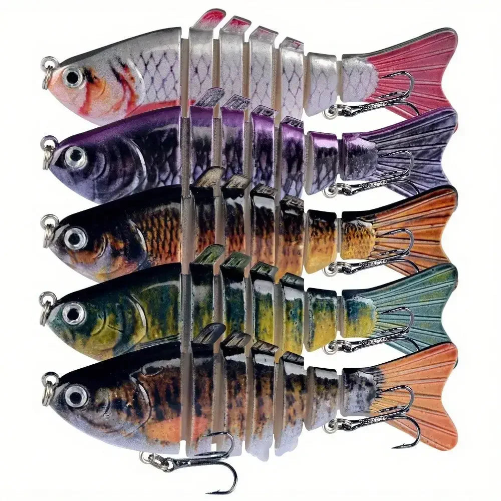 Five-Piece Multi Jointed Swimbait Lure Set