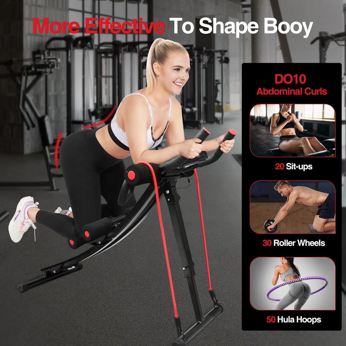 Foldable Ab Machine For Home Gym Core Strength Trainer