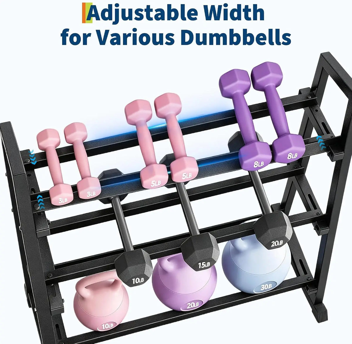 Garvee Heavy Duty 3 Tier Dumbbell Rack