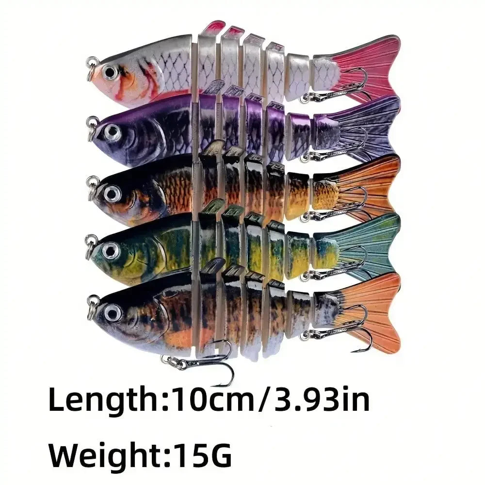 Five-Piece Multi Jointed Swimbait Lure Set