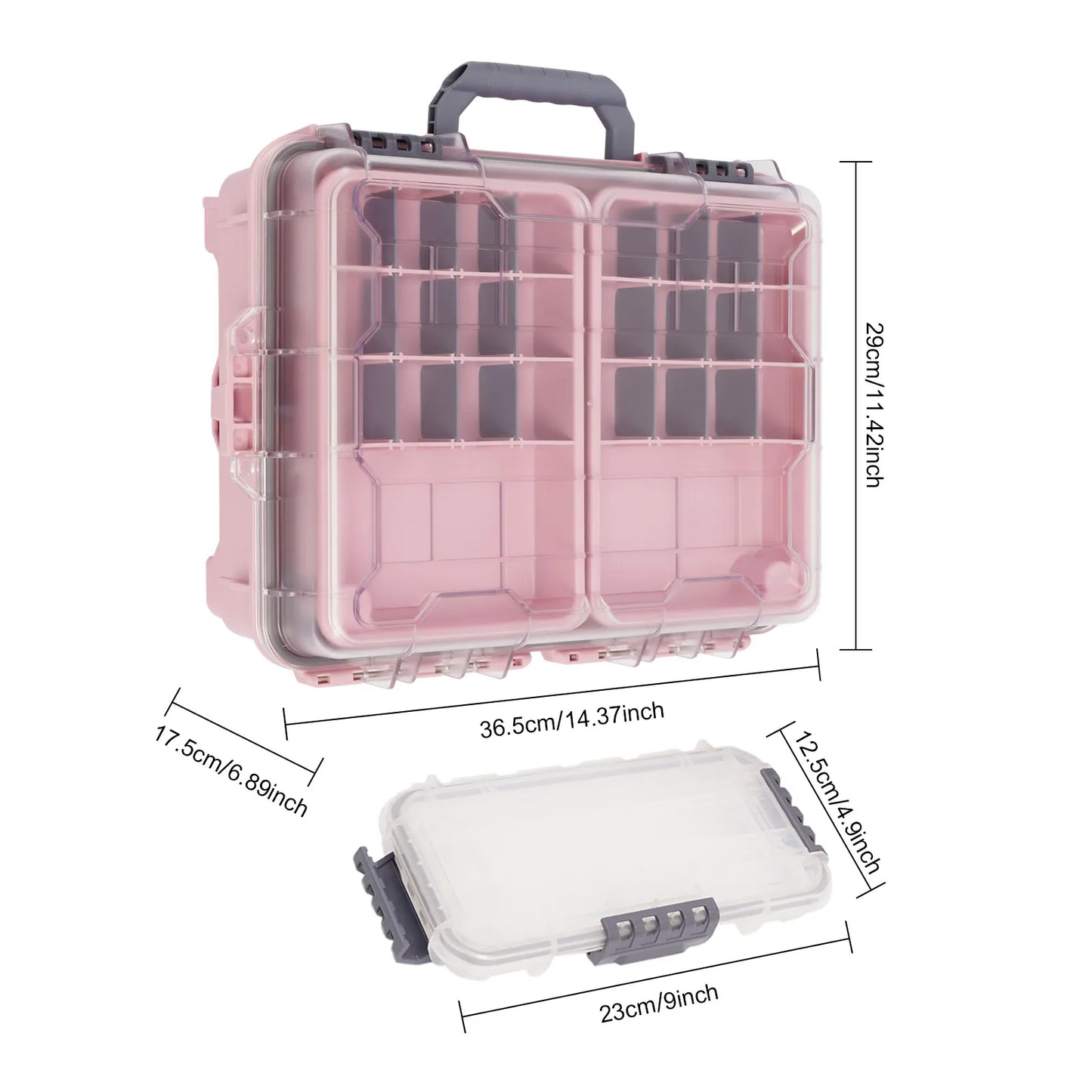 Fishing Tackle Box Multi Layer Organizer Removable Slots