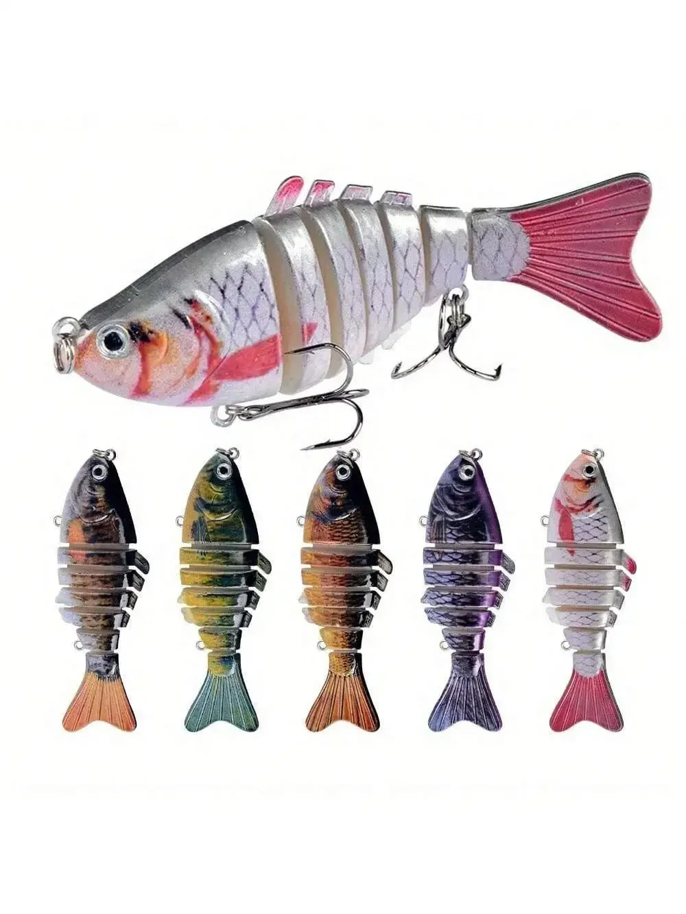 Five-Piece Multi Jointed Swimbait Lure Set