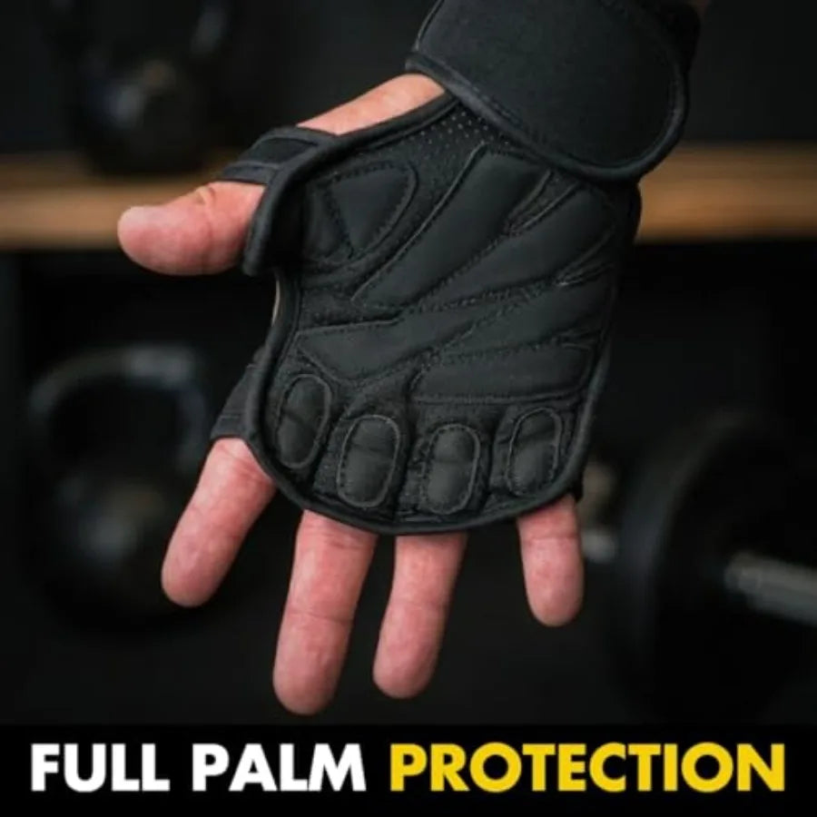 Ventilated Weight Lifting Gloves With Wrist Wraps