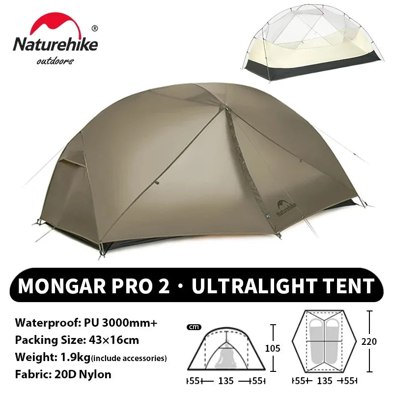 Naturehike Mongar PRO Double Layer Ultralight Camping Tent