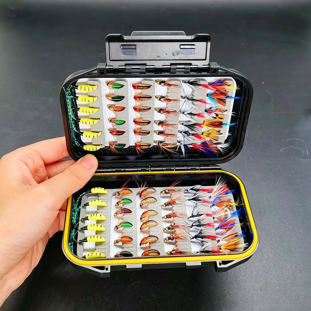 Fly Fishing Flies Assortment Kit With Storage Box
