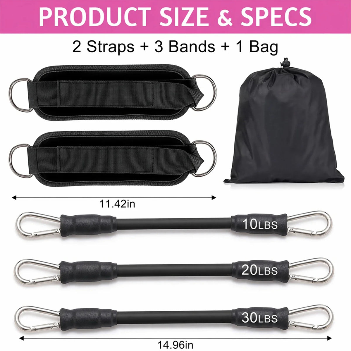 Ankle Resistance Bands for Glute and Leg Workouts
