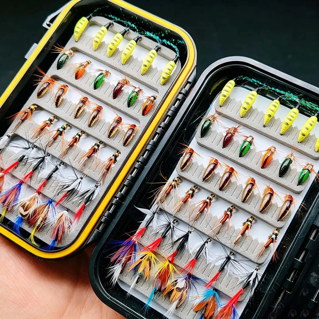 Fly Fishing Flies Assortment Kit With Storage Box