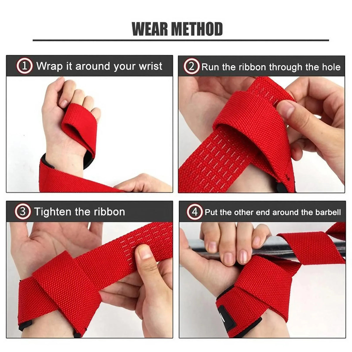 Heavy Duty Wrist Lifting Straps For Weightlifting Gym