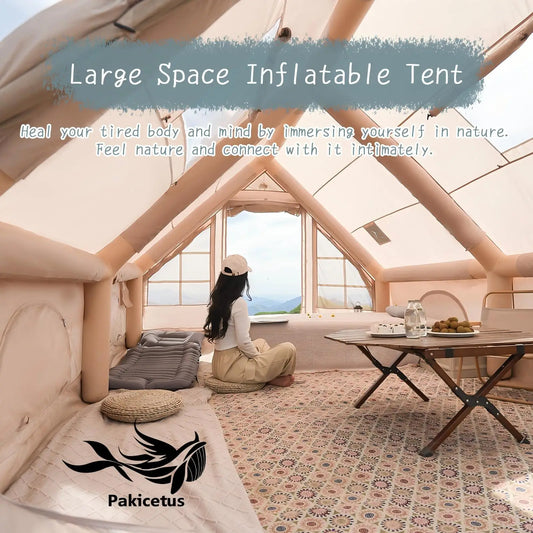 Pakicetus Inflatable Glamping Tent Weatherproof Family Tent