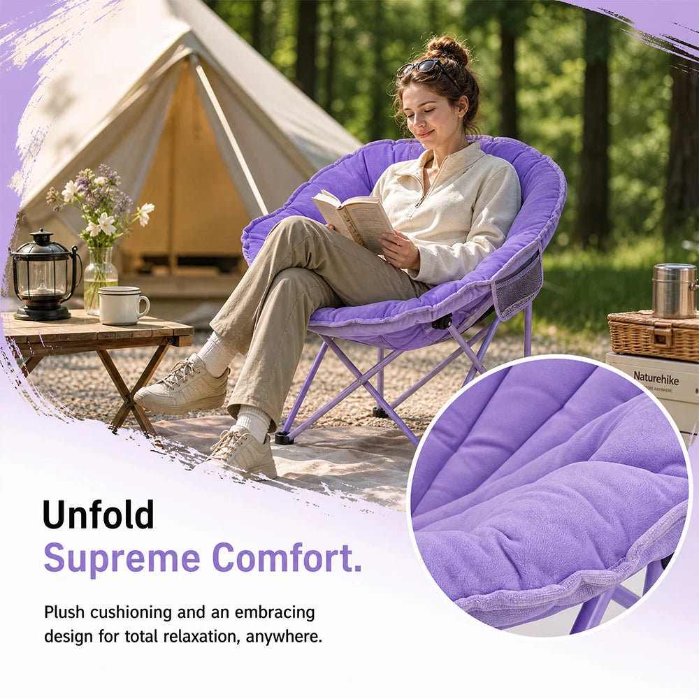 Heavy Duty Outdoor Folding Camp Chair 330 Lb Capacity