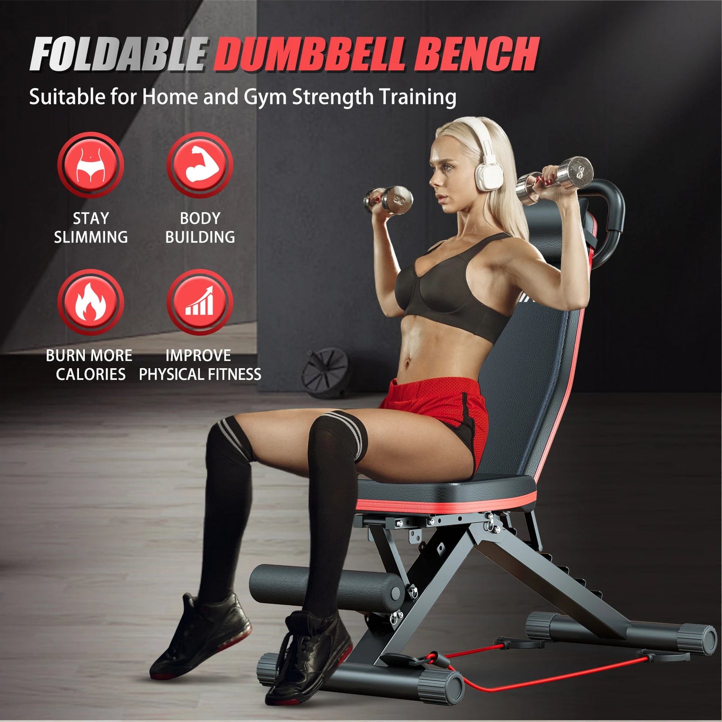 14 In 1 Multifunctional Foldable Dumbbell Bench Training