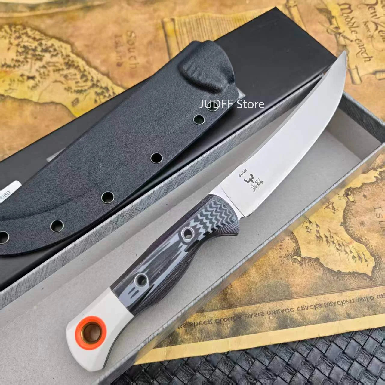 Meatcrafter BM 15500 Camping Adventure Practical Fixed Blade Knife Multipurpose Wilderness Hiking Meat Cutting Tools Nylon Fiber Handle