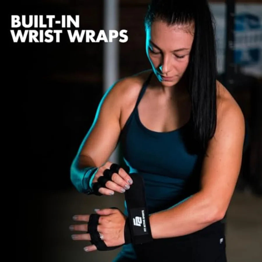 Ventilated Weight Lifting Gloves With Wrist Wraps