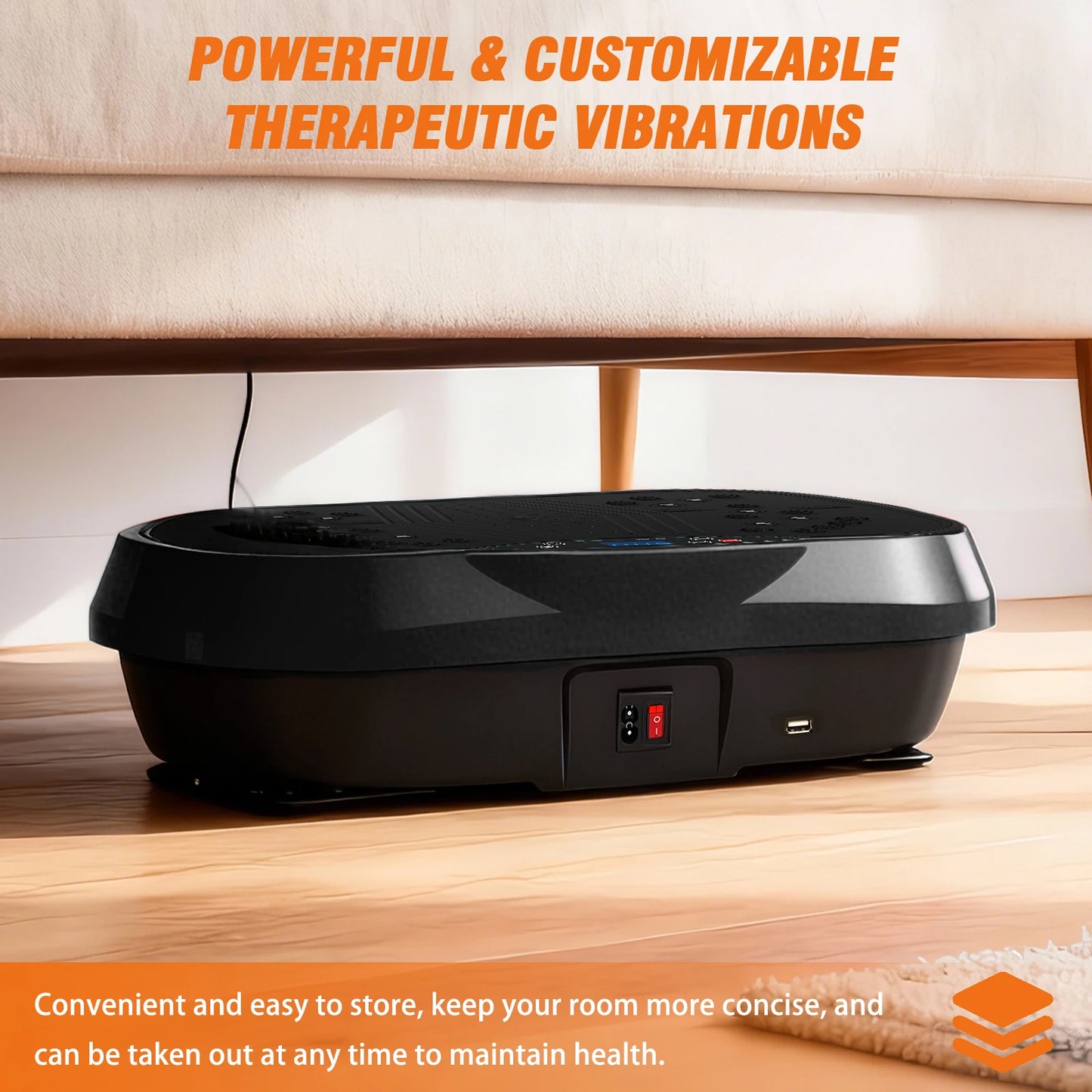 Portable Vibration Plate Exercise Machine With Bands